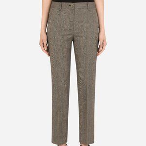 Dolce & Gabbana Checked Tailored Trousers Wood Blend